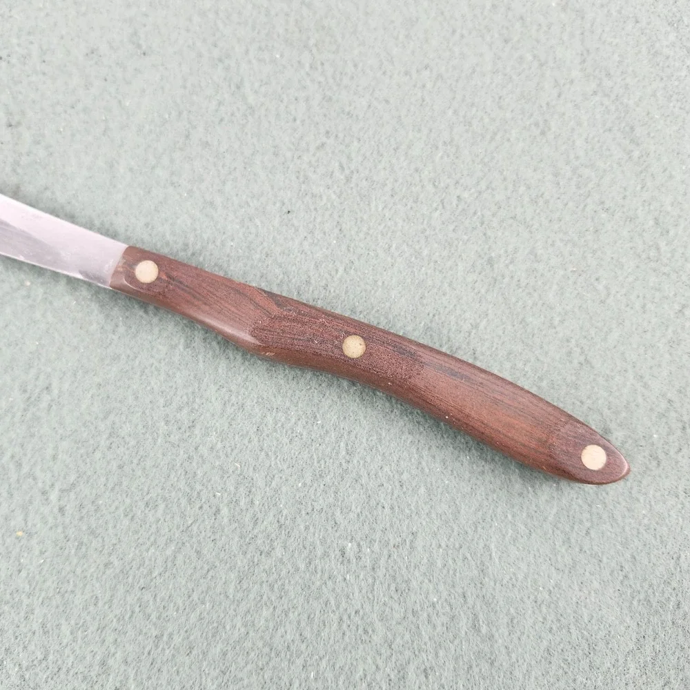 Cutco No. 59 Non-Serrated Table Steak Knife Dark Brown Handle Vintage